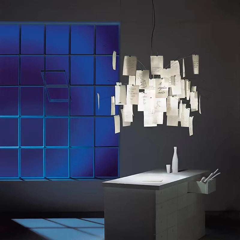Paper Chandelier – Modern Minimalist for Living Room, Dining Room, Foyer | Vesper Petal by Evenlyr