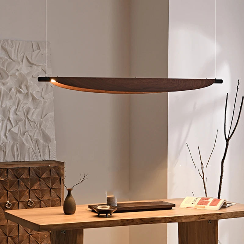 Wood Chandelier – Wabi-Sabi Japanese for Living Room, Kitchen Island, Dining Room | Sorella Petal by Evenlyr