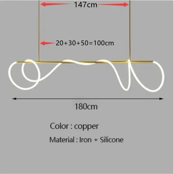 Metal Linear Chandelier – Modern LED Linear for Dining Room & Kitchen, Restaurant & Café | Alora Veil by Evenlyr