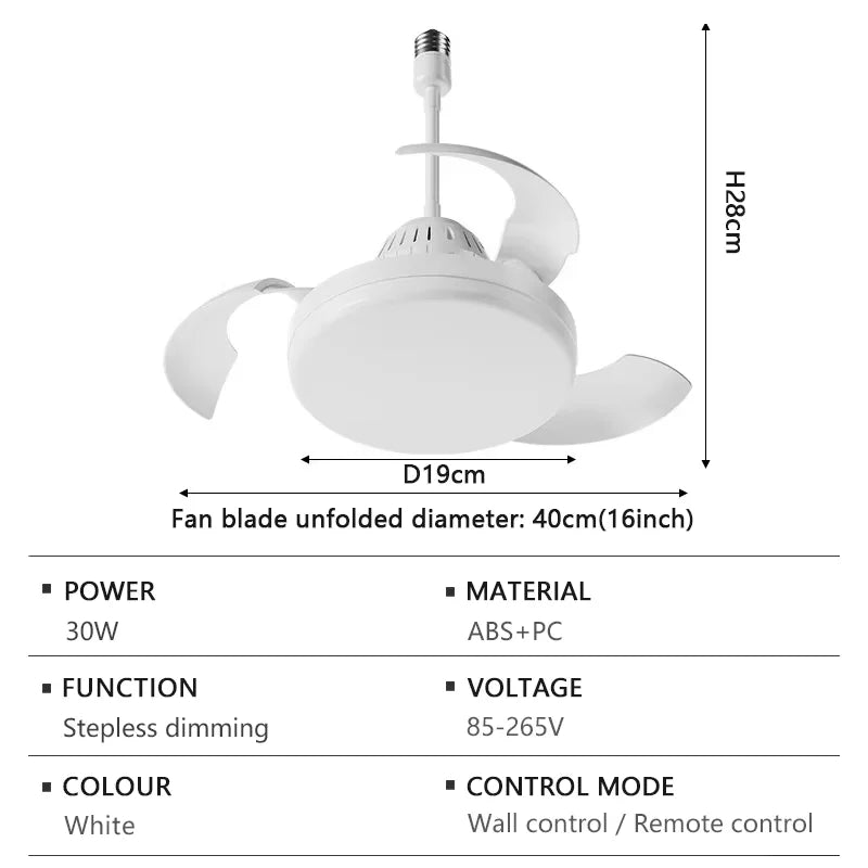 Liora 48W Ceiling Fan with Light for Living Room – Remote Control