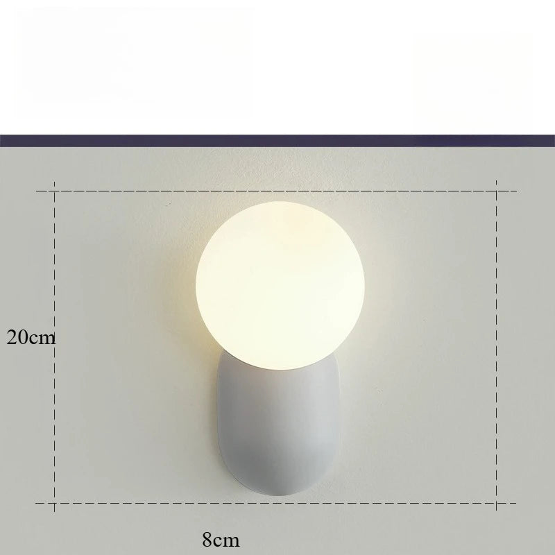 Glass Wall Sconce – Modern LED for Bathroom, Bedroom & Bedside | Amaya Crest by Evenlyr