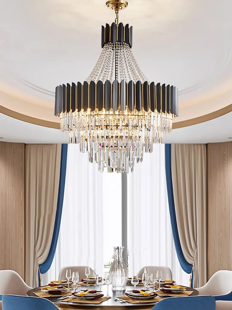 Crystal Chandelier – Modern LED for Living Room, Bedroom & Bedside | Alora Orbit by Evenlyr