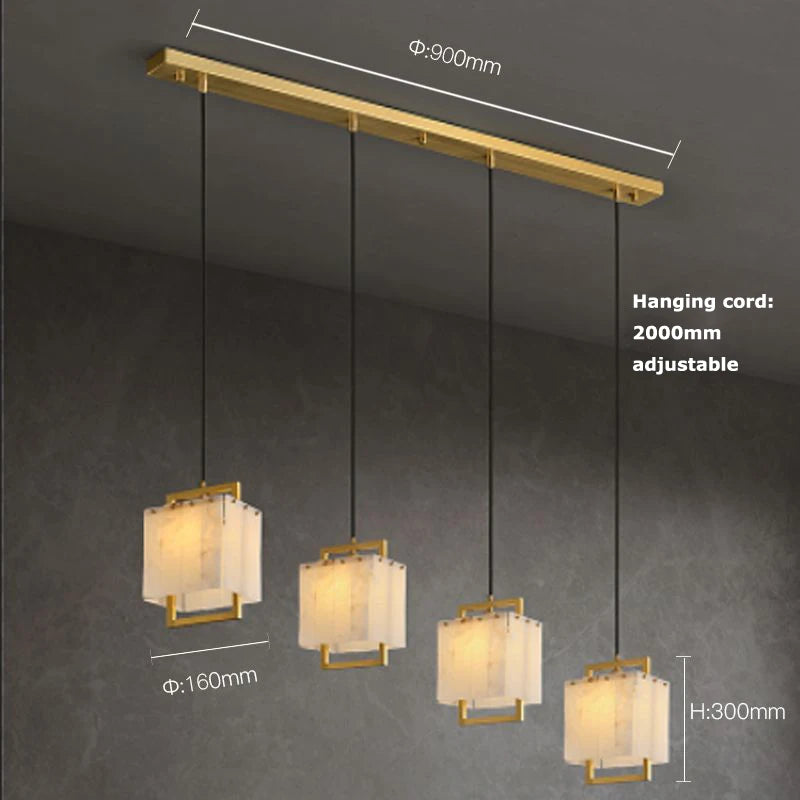 Galen Arc Marble Pendant Light – product view 9
