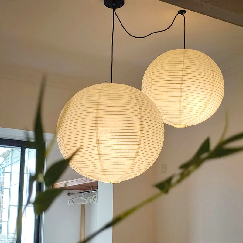 Rice Paper Chandelier – Wabi-Sabi Japanese for Living Room, Bedroom, Dining Room | Zaria Cascade by Evenlyr