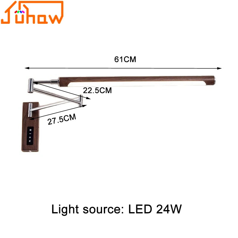 Metal Adjustable Swing-Arm Wall Sconce – Vintage Adjustable Plug-In LED for Bedroom & Bedside, Office & Study | Aveline Line by Evenlyr