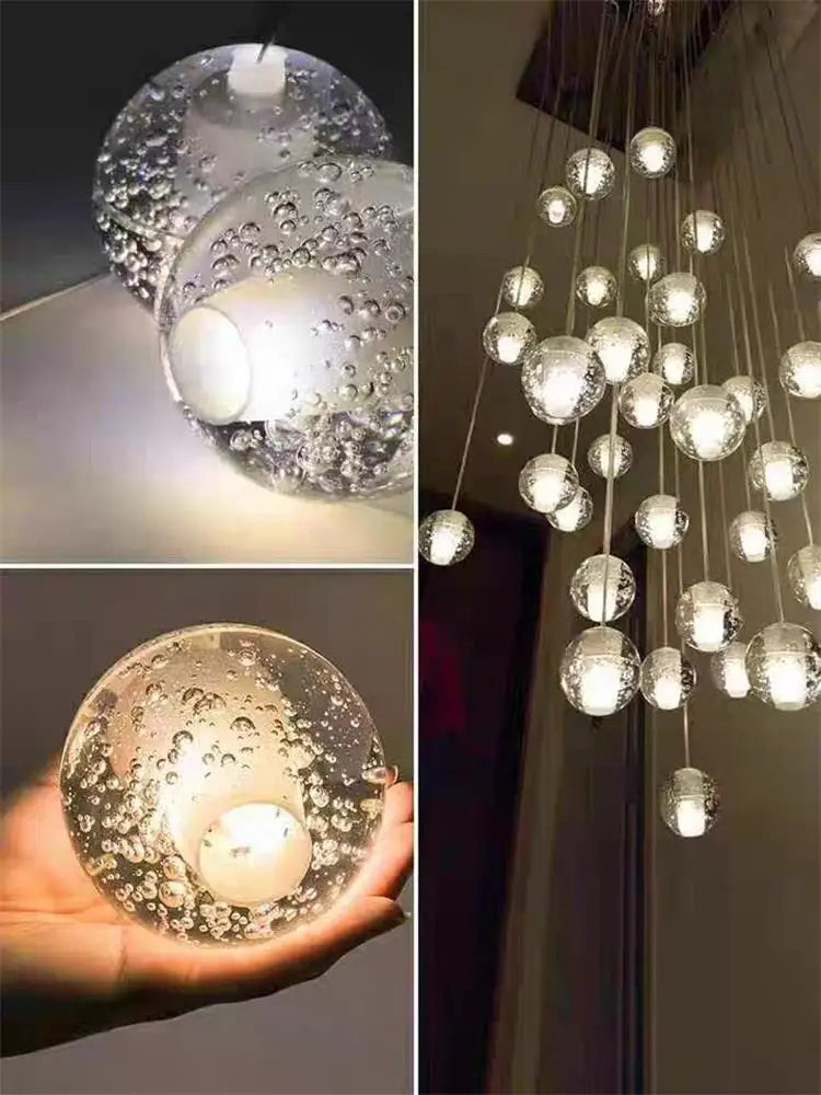 Crystal Globe Chandelier – Modern LED for Bedroom & Bedside, Living Room, Dining Room & Kitchen | Seren Halo by Evenlyr