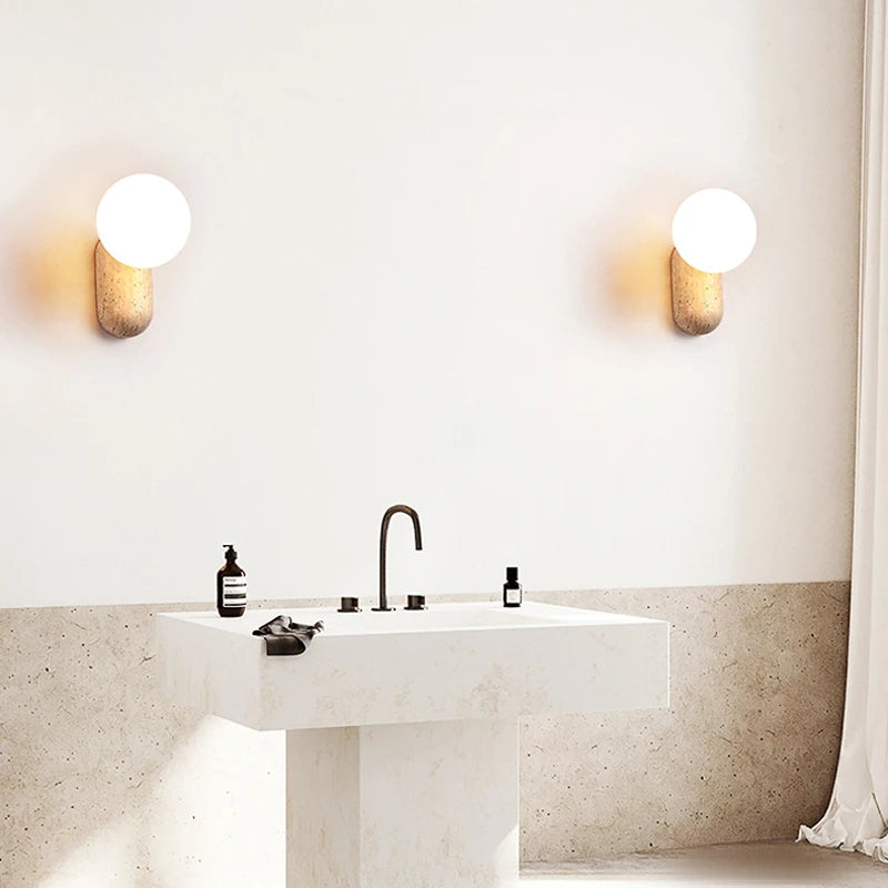 Neroli Wabi-Sabi LED Wall Sconce for Bedroom – Japanese Style – detail view 3