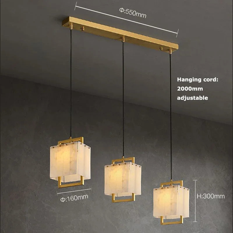 Galen Arc Marble Pendant Light – product view 14