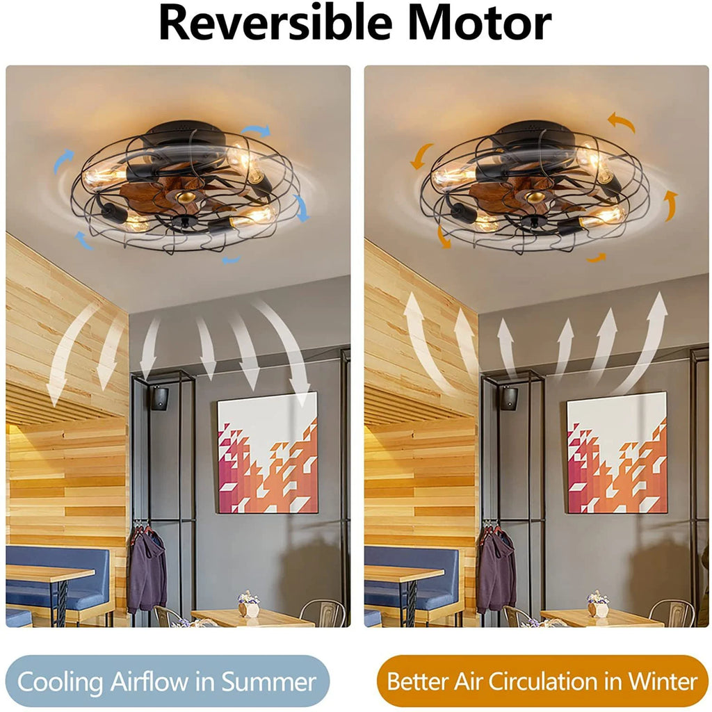 Belluno Invisible Blades Ceiling Fan with Light for Dining Room – Remote Control