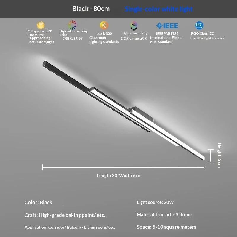 Metal Flush Mount Ceiling Light – Modern Minimalist Linear LED for Bedroom, Hallway, Entryway | Fiora Arc by Evenlyr