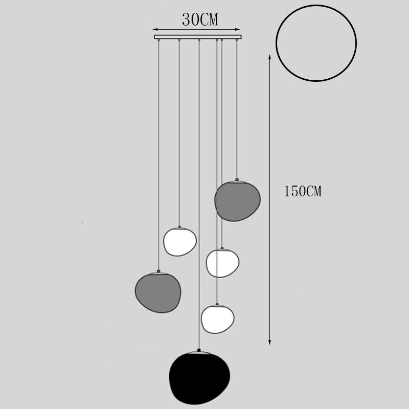 Designer Chandelier – Modern Minimalist for Staircase, Foyer | Isolde Veil by Evenlyr