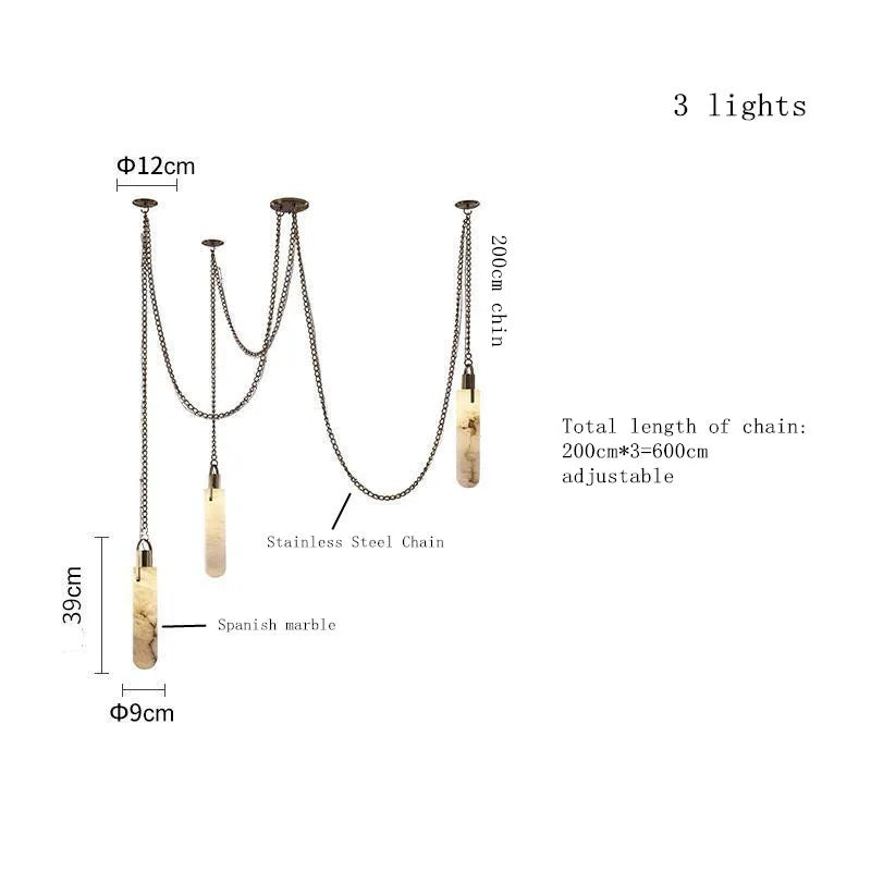 Tivoli Brass Modern Chandelier for Dining Room