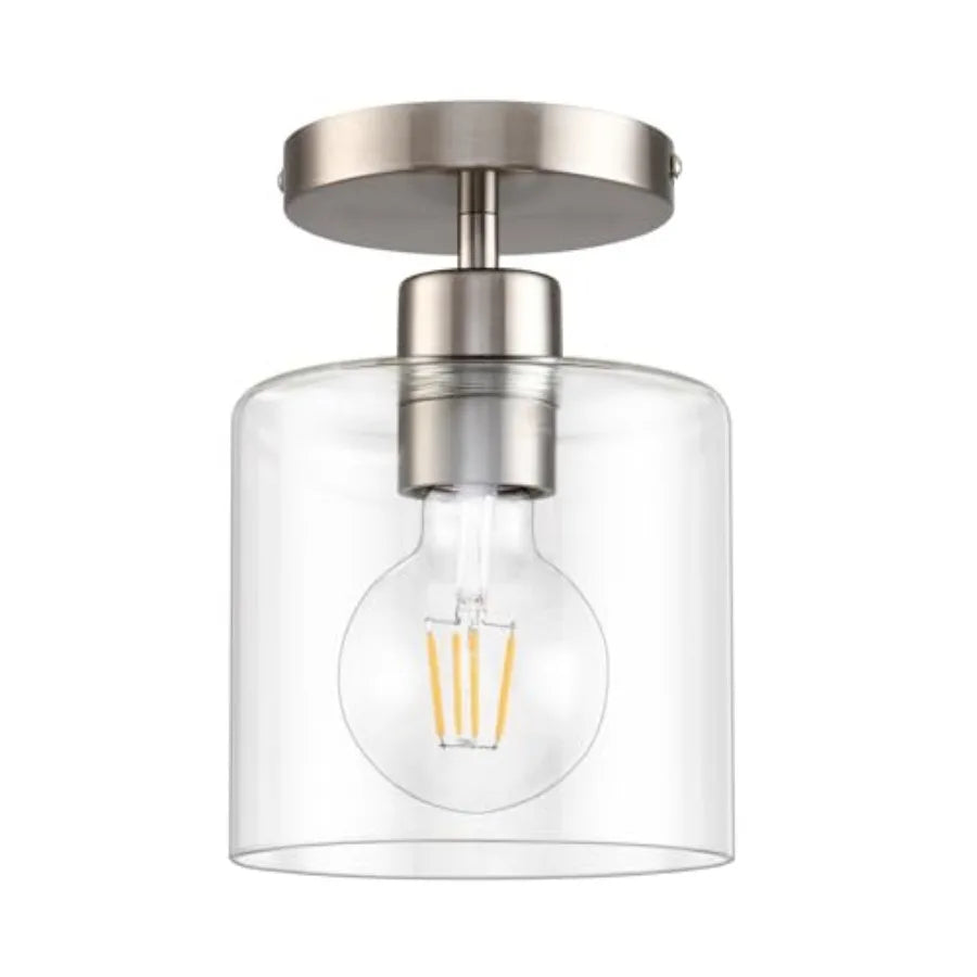 Brass Flush Mount Ceiling Light – Modern for Hallway & Entryway | Noemi Contour by Evenlyr