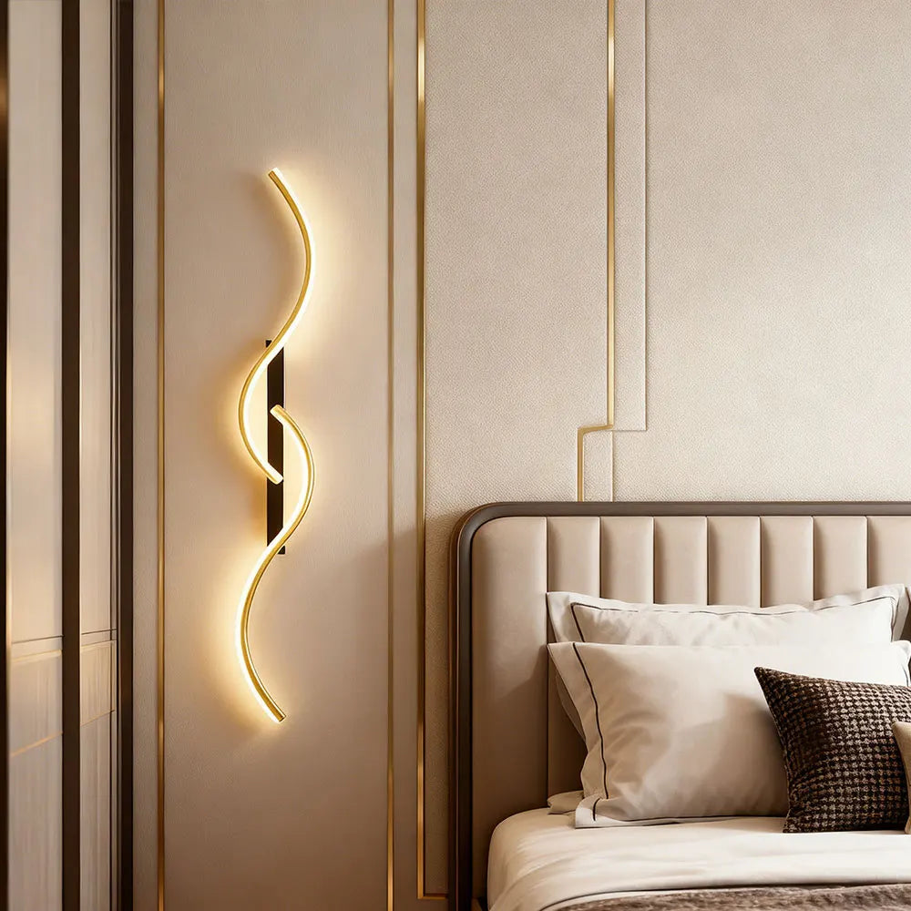 Metal Linear Wall Sconce – Minimalist Modern LED Linear for Bedroom & Bedside, Living Room | Aurelle Orbit by Evenlyr