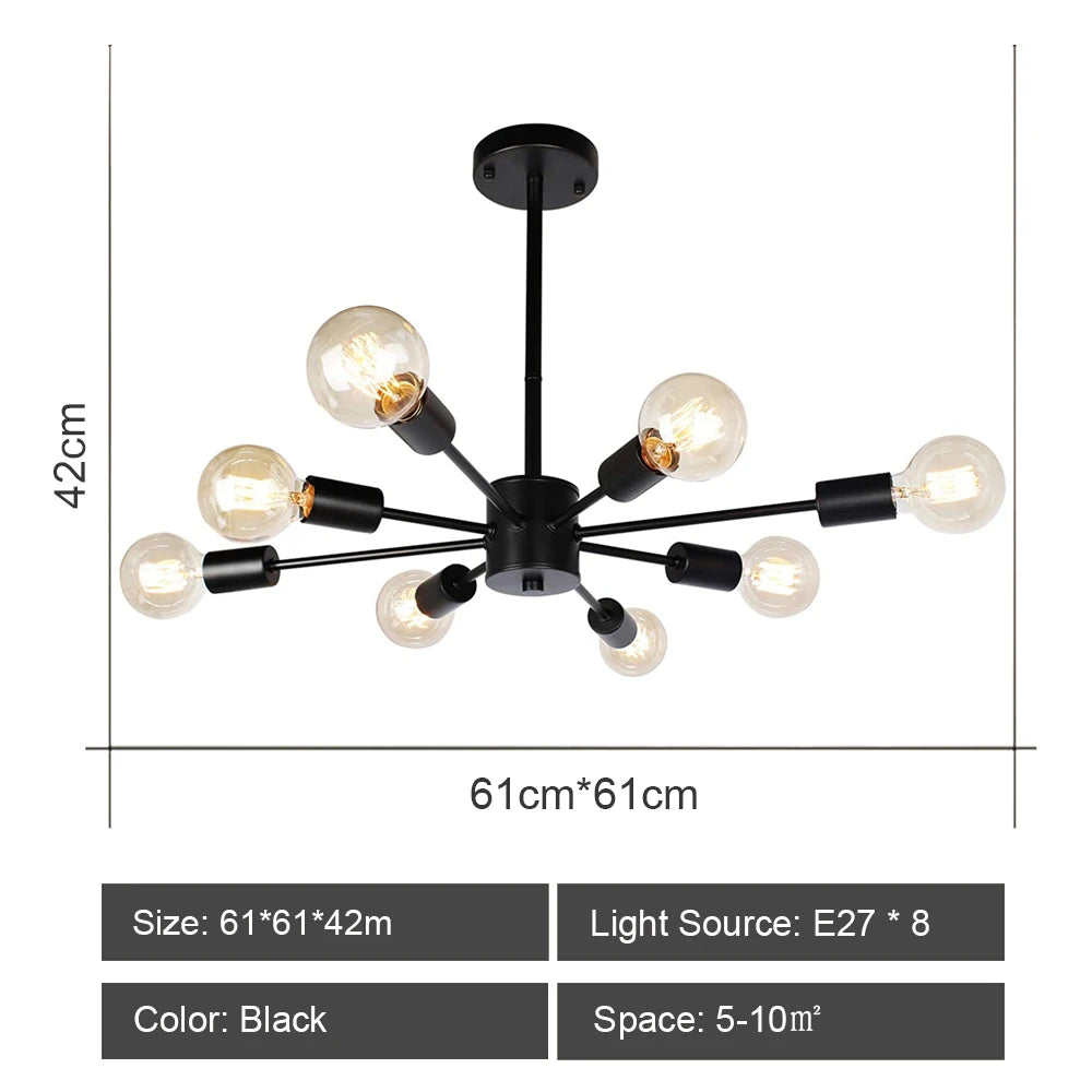 Quintara Flush Mount Modern Chandelier for Dining Room – Vintage