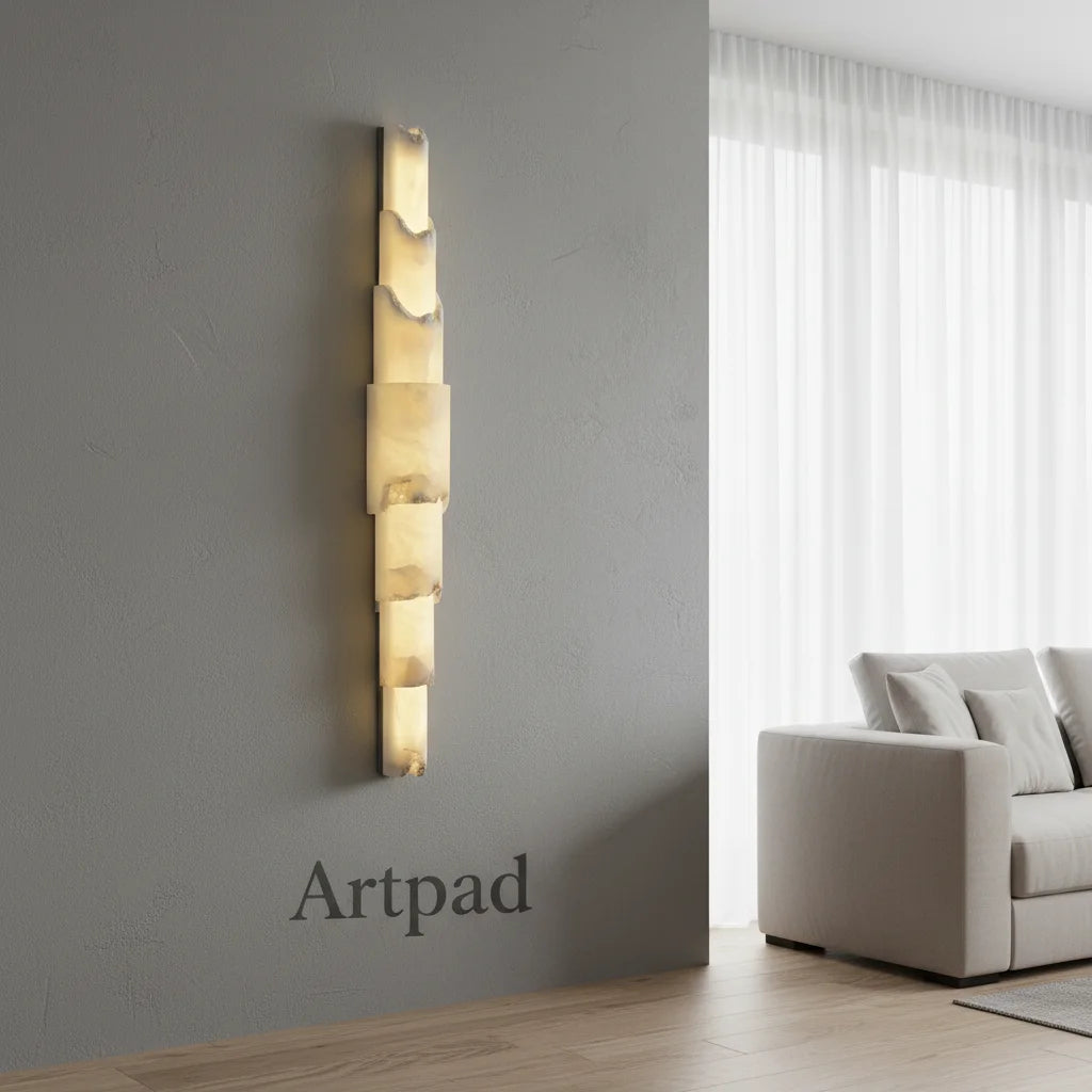 Virelle Arc Marble Wall Sconce – Minimalist Marble Wall Sconces for Dining Room