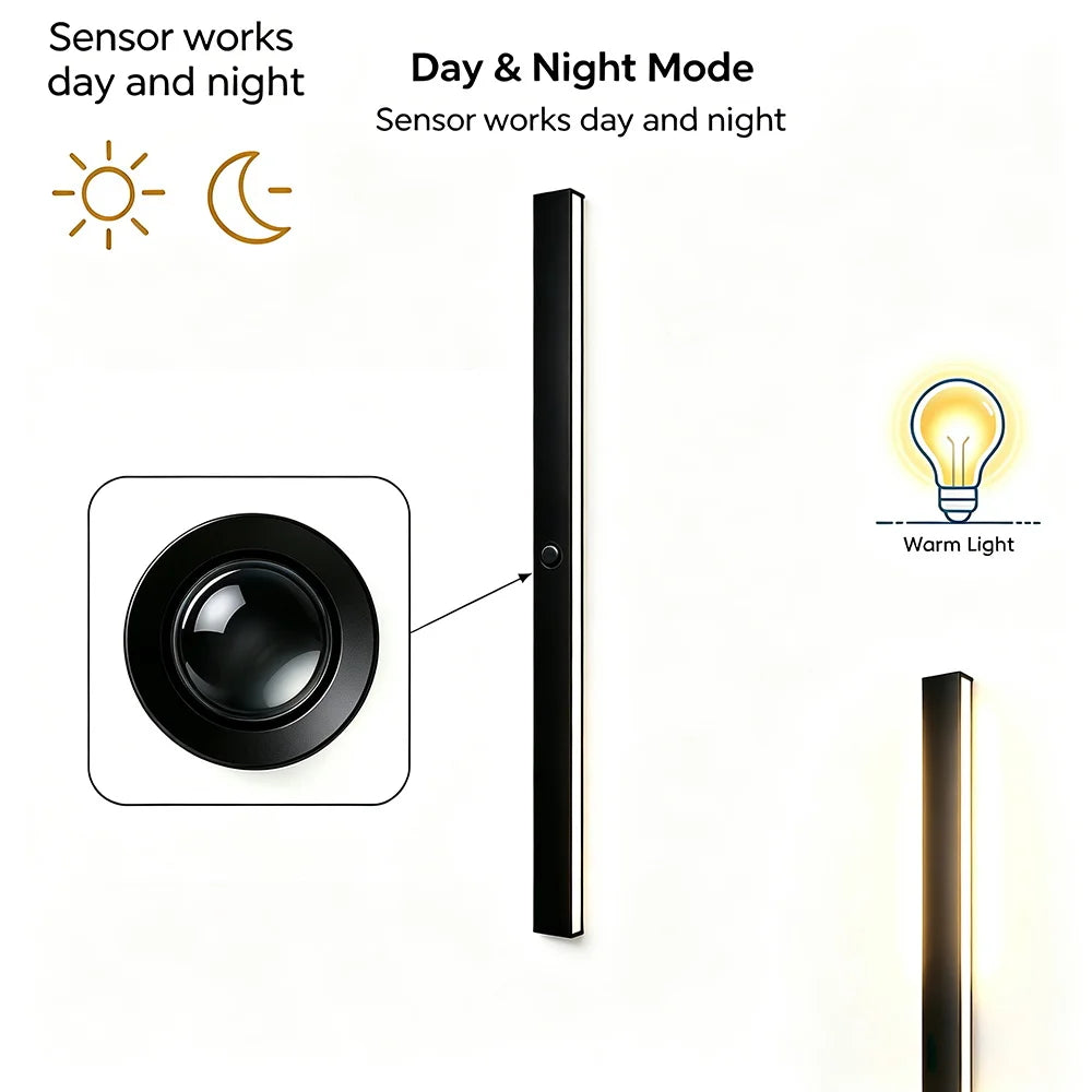 Merano Long Motion-Sensor Outdoor Wall Light for Porch – IP65 – detail view 12