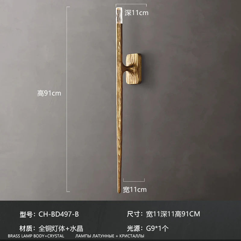 Brass Round Bedside Reading Wall Light – detail view 7