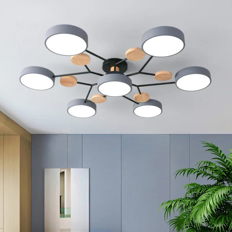Floris Arc Dimmable Aluminum Chandelier – Modern Aluminum Dimmable Chandeliers for Bedroom
