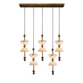 Alabaster & Marble Chandelier – Art Deco Dimmable LED for Living Room, Bedroom, Dining Room | Lucienne Halo by Evenlyr