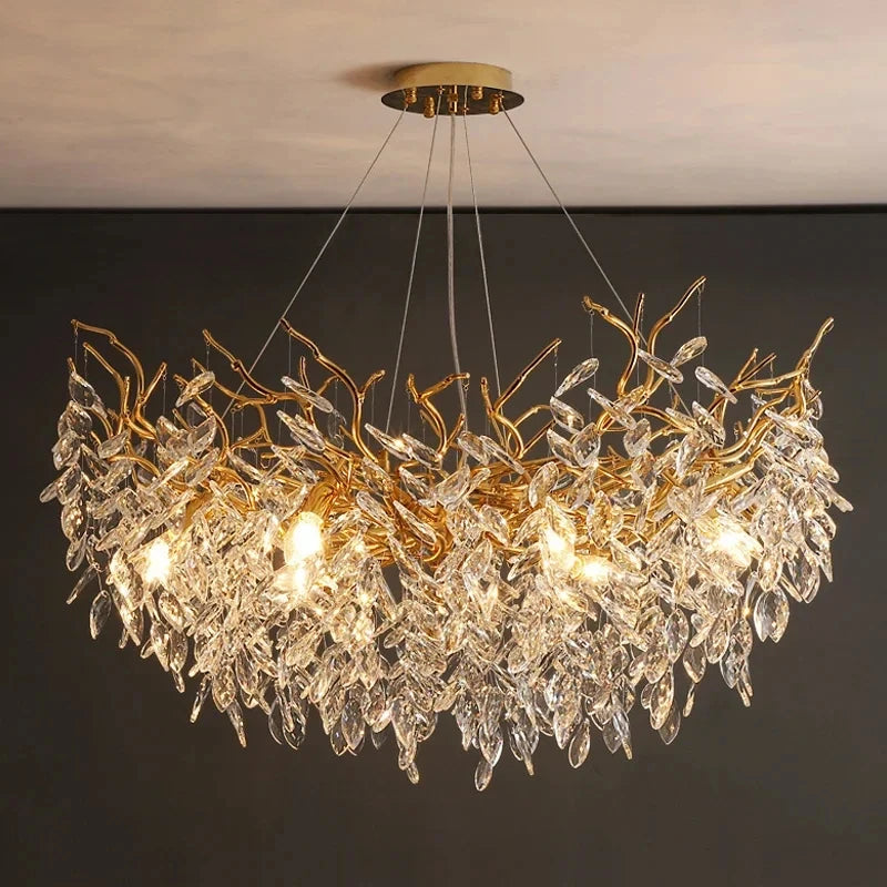 Iris Fold Crystal Chandelier – Art Deco – product detail 6