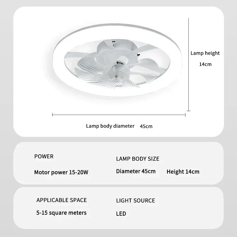 Caspian Enclosed Design Ceiling Fan with Light for Living Room – Remote Control – detail view 10