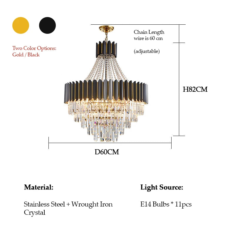 Crystal Chandelier – Modern LED for Living Room, Bedroom & Bedside | Alora Orbit by Evenlyr