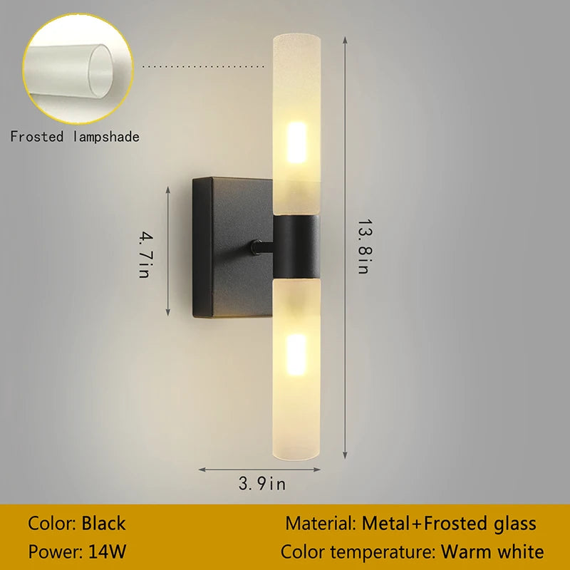 Olea Drift Glass Wall Sconce – Modern – product detail 9