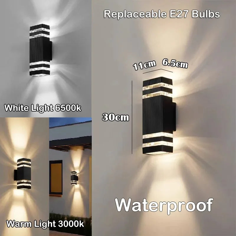 Elara E27 Up-and-Down Outdoor Wall Light for Front Door – IP65