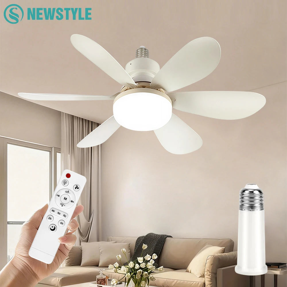 Doria 52cm E27 Ceiling Fan Light – 3-Color Remote
