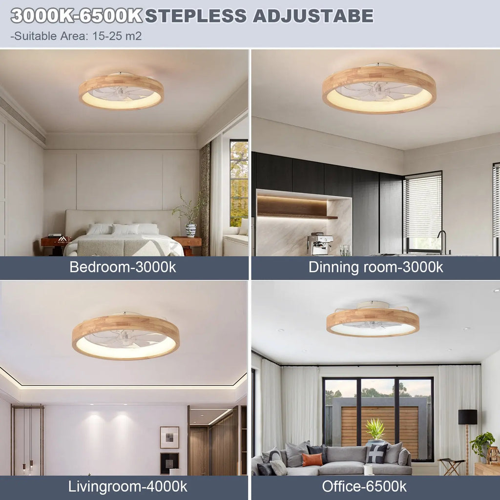 Ginevra Modern Ceiling Fan Light for Bedroom – Remote Control