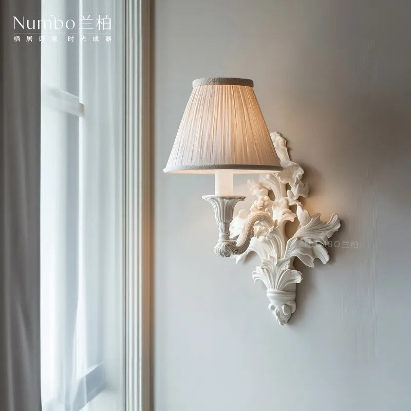 Plaster Wall Sconce – European Classic for Bedroom, Living Room, Dining Room | Elowen Beam by Evenlyr