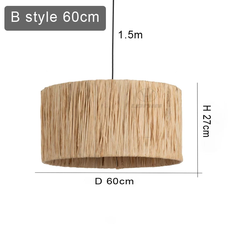 Rattan Pendant Light – Wabi-Sabi Japanese for Restaurant, Bedroom, Hotel | Thalia Orbit by Evenlyr