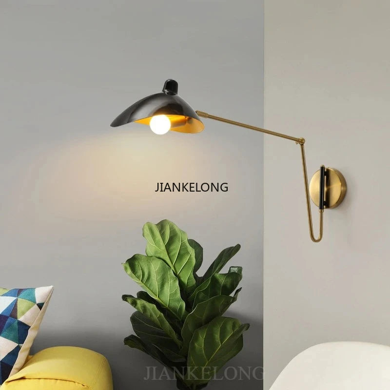 Valenne Arc Swing-Arm Metal Wall Sconce – product view 2