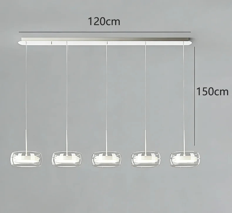 Vita Crescent Glass Chandelier – Remote Control – product detail 18