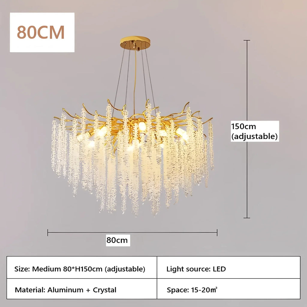 Crystal Chandelier – Nordic Modern LED for Bedroom & Bedside, Living Room | Maris Orbit by Evenlyr