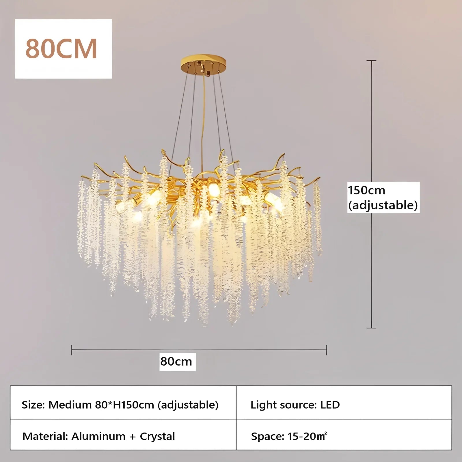 Crystal Chandelier – Nordic Modern LED for Bedroom & Bedside, Living Room | Maris Orbit by Evenlyr