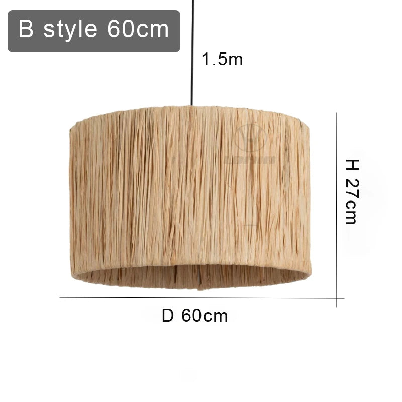 Rattan Chandelier – Organic Modern for Dining Room, Hotel Lobby, Bedroom | Vesper Dome by Evenlyr