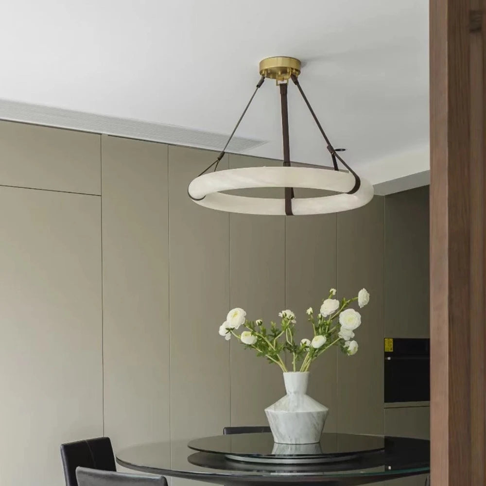 Vesper Dome Faux Stone Pendant Light – Wabi-Sabi – product detail 2
