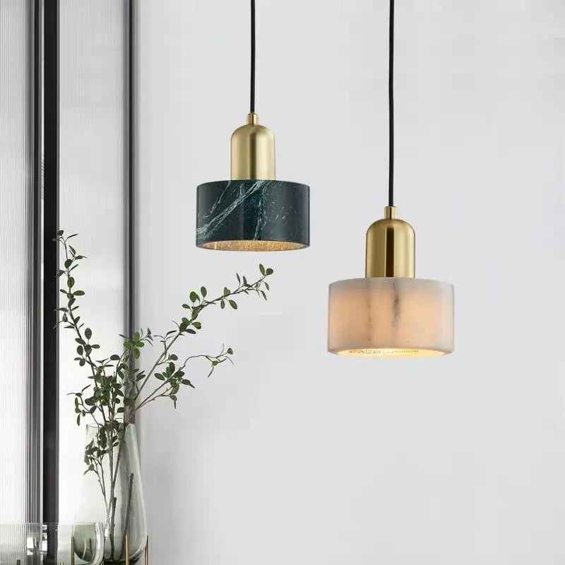 Alabaster & Marble Chandelier – Modern Minimalist for Living Room, Bedroom, Dining Room | Liora Crest by Evenlyr