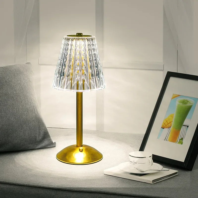 Designer Table Lamp – Modern Minimalist Cordless Rechargeable for Bedside, Restaurant Table, Hotel Room | Ilyra Cascade by Evenlyr