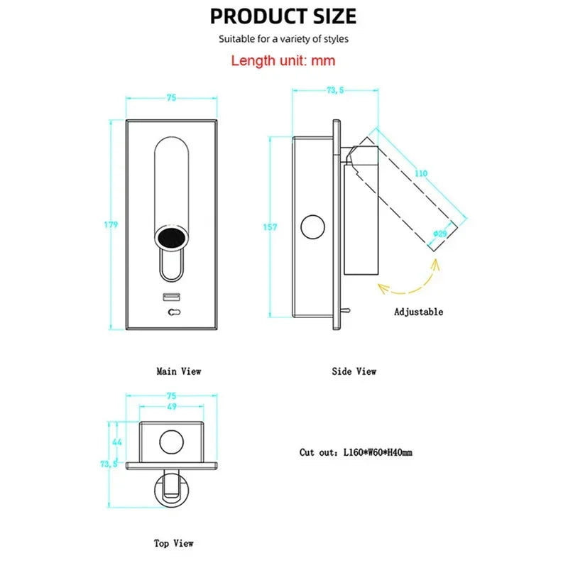 Perrin Veil Aluminum Wall Sconce – product view 5