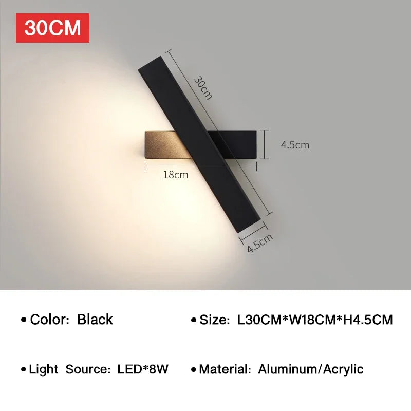 Metal Wall Sconce – Modern LED for Bedroom & Bedside, Living Room | Aurelle Contour by Evenlyr