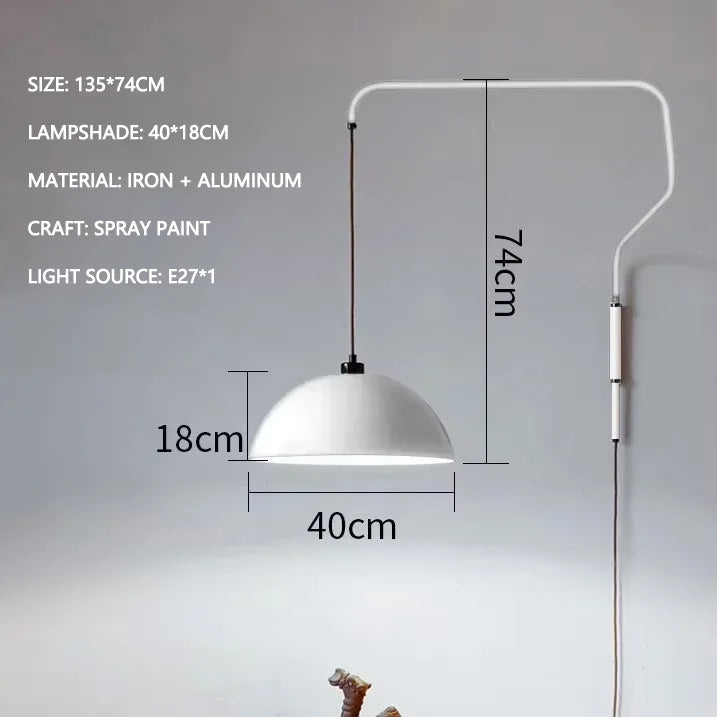 Cyrene Arc Swing-Arm Metal Wall Sconce – product view 8