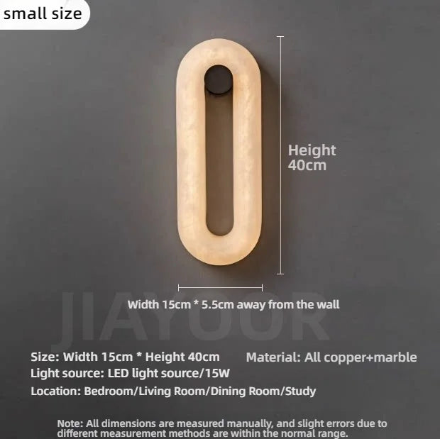 Riva Veil Marble Wall Sconce – Modern – product detail 8