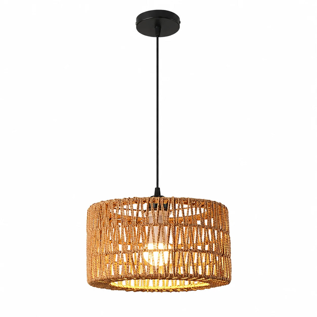 Siena 31cm Rattan Pendant Light for Dining Room – Adjustable
