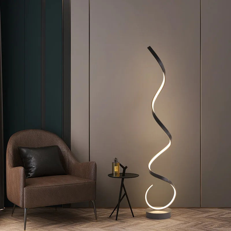 Mira Contour Aluminum Floor Lamp Remote Control