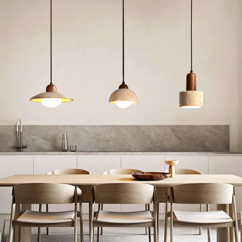 Zorin Veil Travertine Pendant Light – product view 3