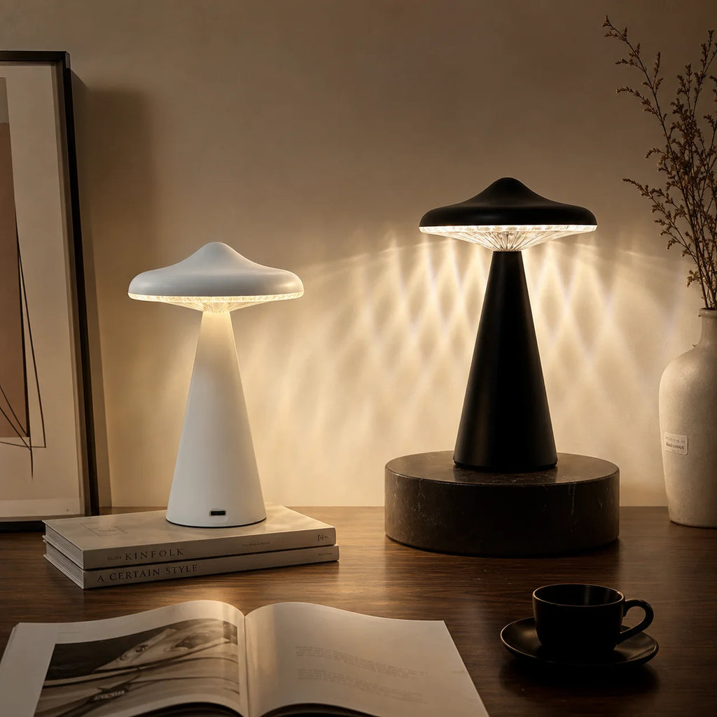 Designer Wall Sconce – Art Deco Cordless Rechargeable for Bedroom, Hallway, Living Room | Celeste Column by Evenlyr
