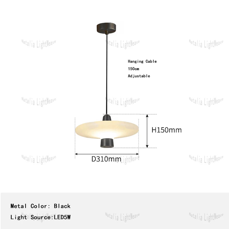 Zorin Halo Alabaster Pendant Light – product view 8